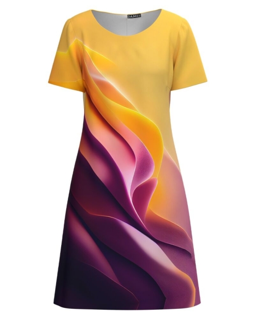 Rochie casual imprimata cu model abstract CMD4224