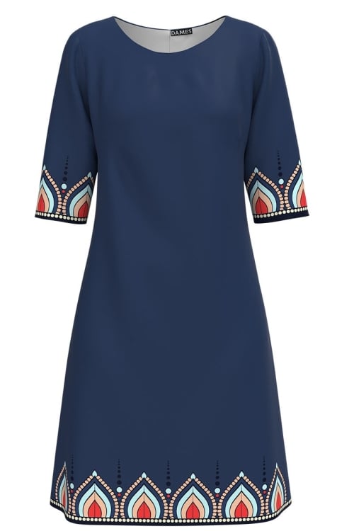 Rochie casual imprimata digital cu model floral CMD1472
