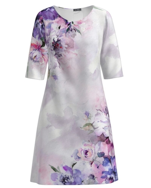 Rochie casual imprimata digital cu model floral CMD951 Stoc