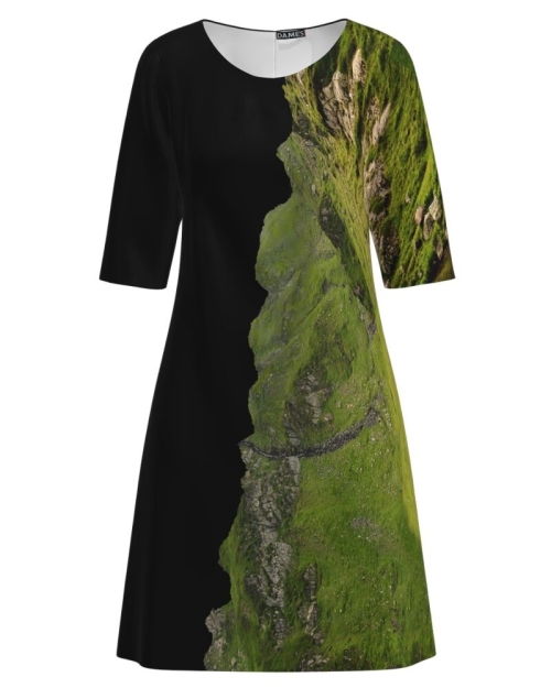 Rochie casual imprimata in doua culori CMD4149