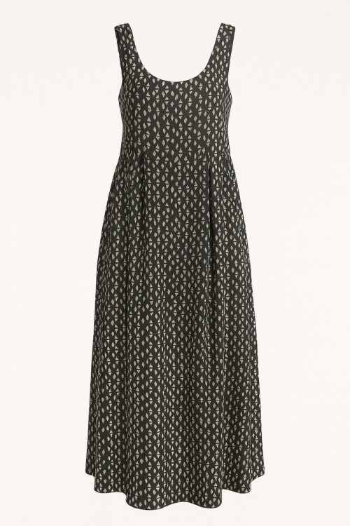 Rochie casual lunga din vascoza fina cu bretele si buzunare