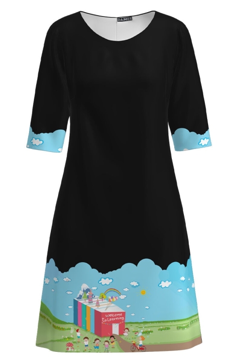 Rochie casual neagra Back To School CMD1186 - Img 2