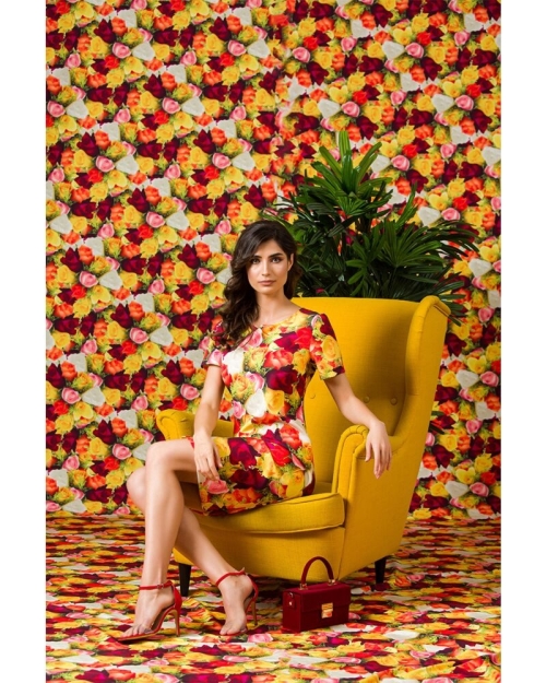 Rochie evazata imprimata digital CMD59 - Img 2