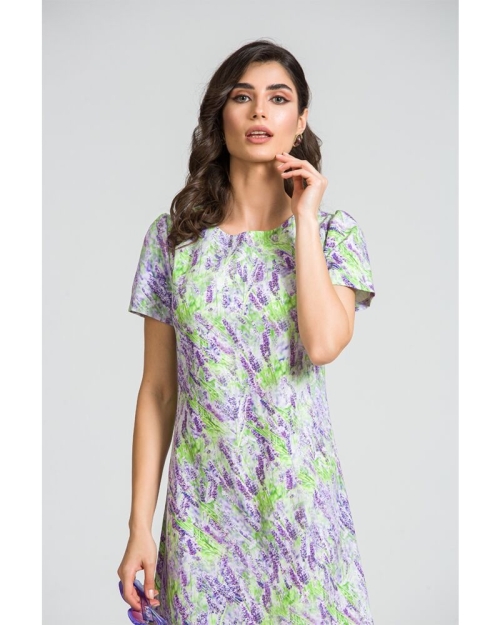 Rochie evazata imprimata digital Lavanda CMD80 - Img 4