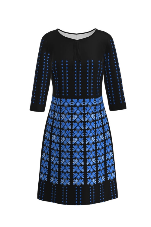 Rochie imprimata cu motive traditionale CIO25
