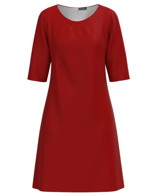 Rochie office rosie caramizie imprimata digital CMD3353 - Img 1