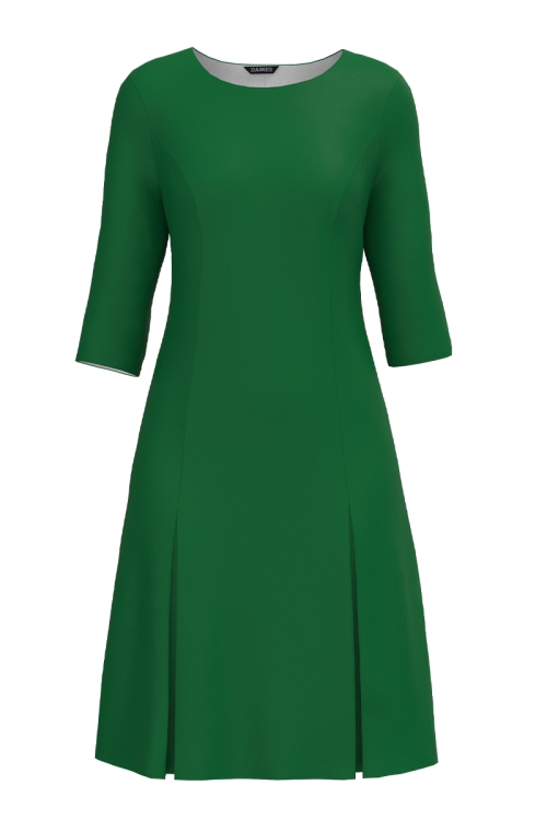 Rochie verde cu pliuri
