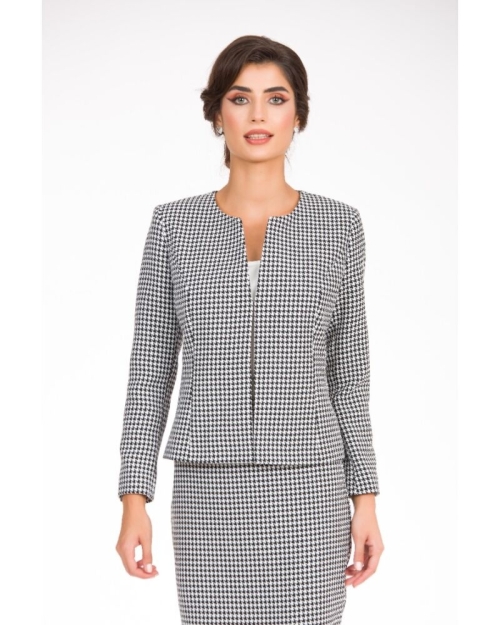 Sacou cambrat cu model Pepit CMD3386 - Img 1