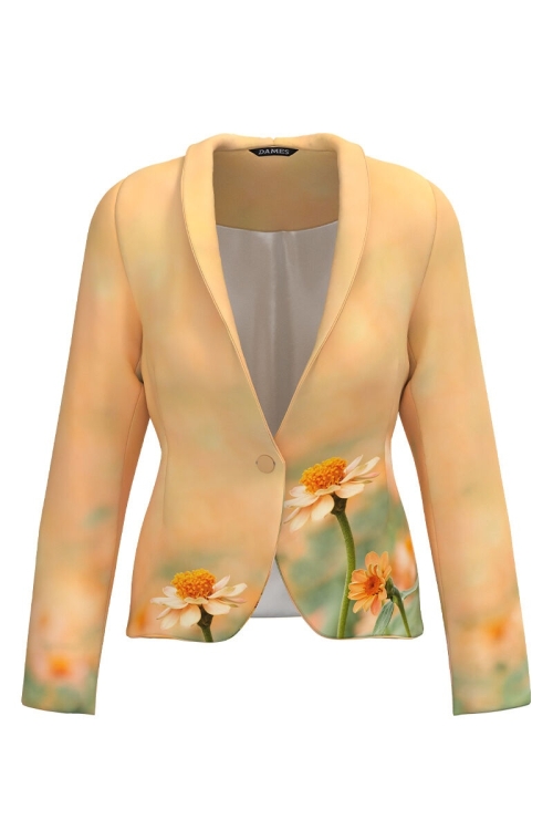 Sacou cambrat imprimat Crizanteme CMD4818