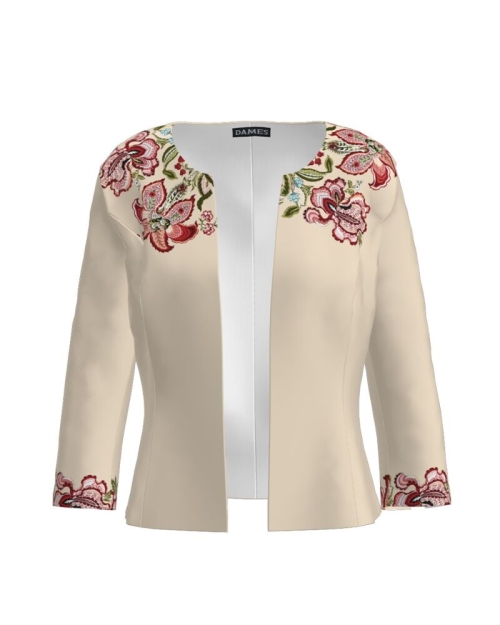 Sacou cambrat imprimat cu model floral CMD1373