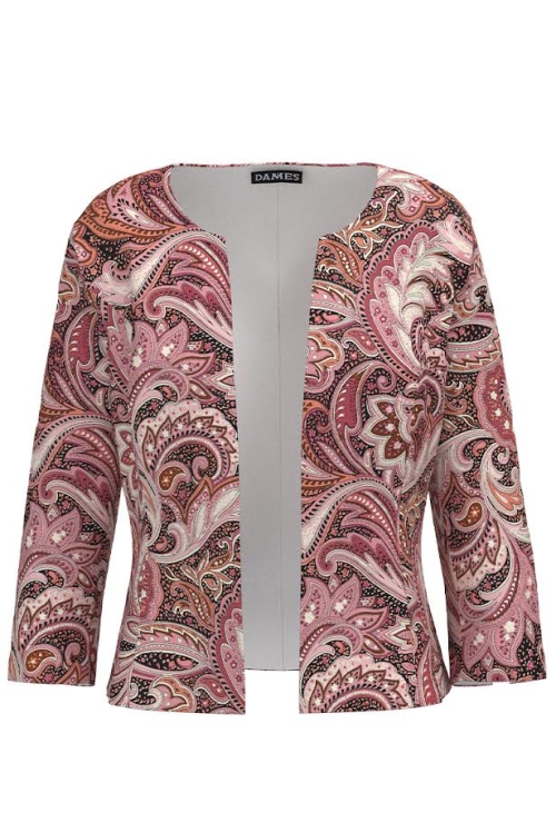 Sacou cambrat imprimat multicolor Paisley SS25