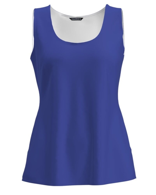 Top casual albastru imprimat digital CMD1610