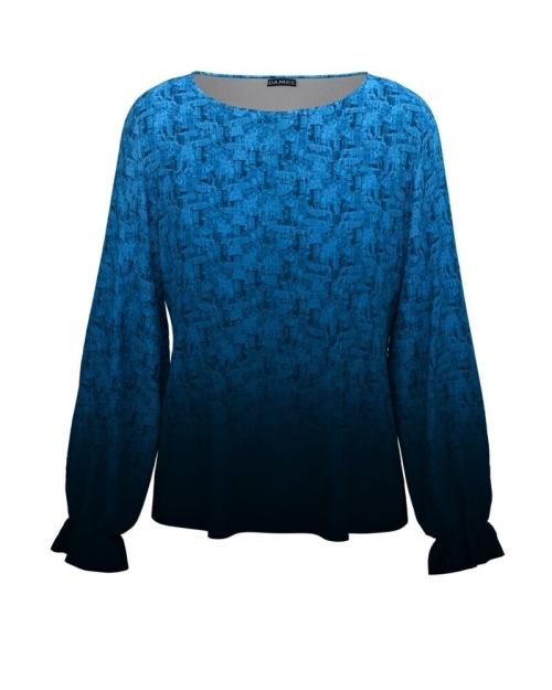 Bluza albastru degrade imprimata digital CMD546 - Img 1