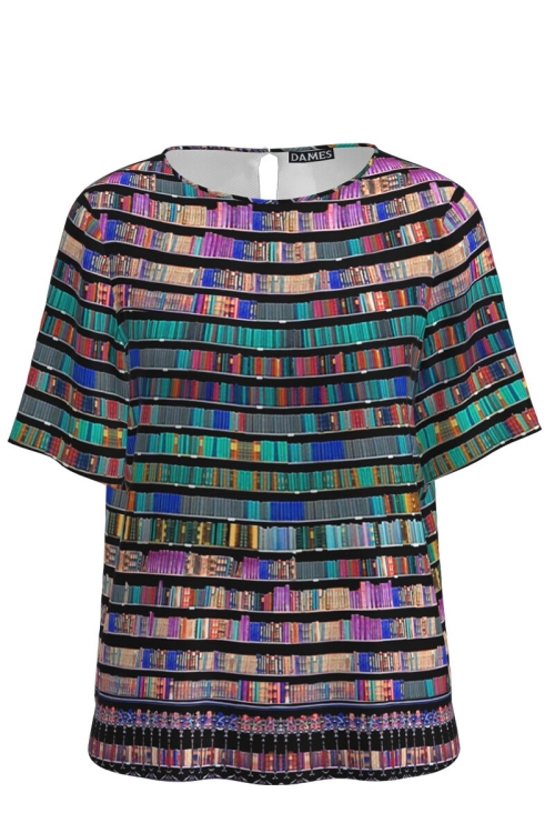 Bluza cu maneca scurta imprimata Carti CMD4470 - Img 2