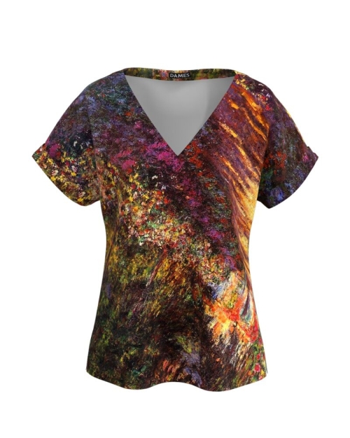 Bluza de vara multicolora cu maneca raglan CMD2697 - Img 1