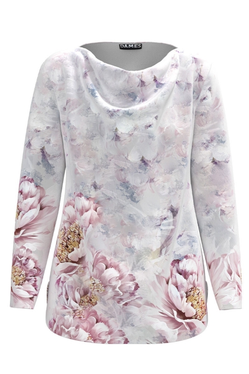 Bluza din catifea cu imprimeu floral CMD4199