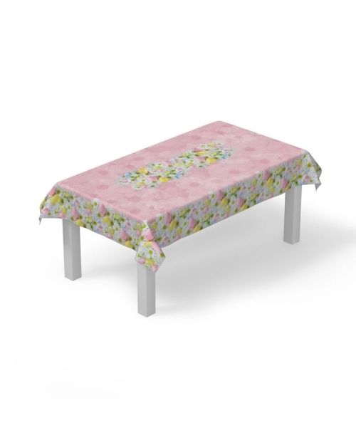 Fata masa de Paste roz din satin imprimat CMD2278 - Img 2