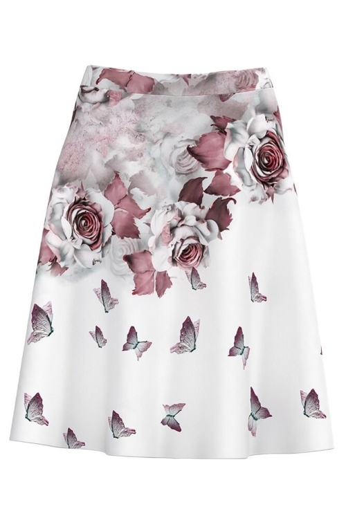 Fusta clos imprimata cu model floral CMD564 - Img 2
