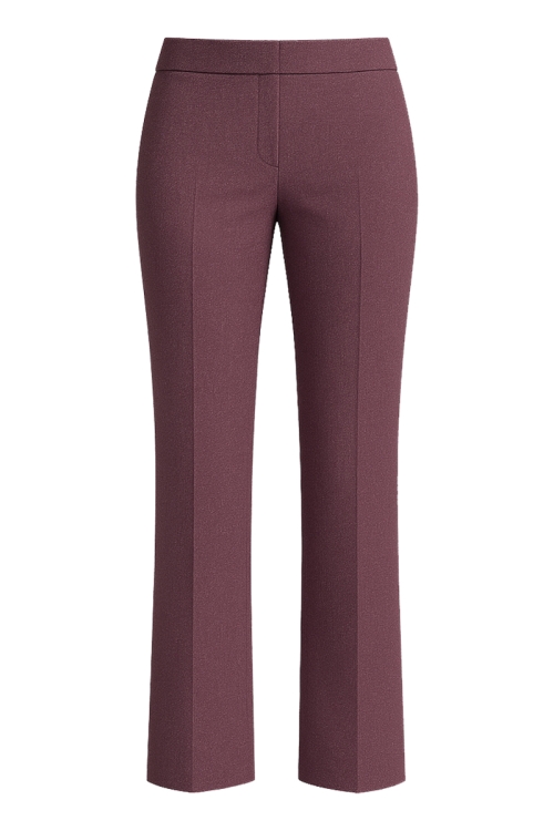 Pantalon drept bordo din stofa fina