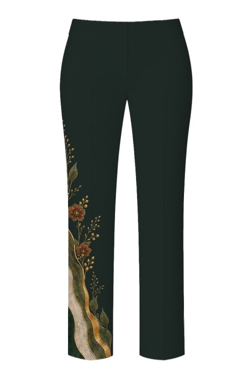 Pantaloni drepti eleganti Taina Florilor