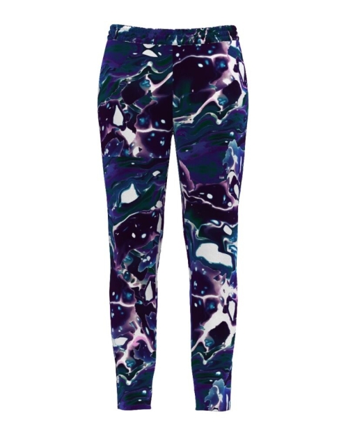 Pantaloni multicolori din catifea cu buzunare CMD483 - Img 1
