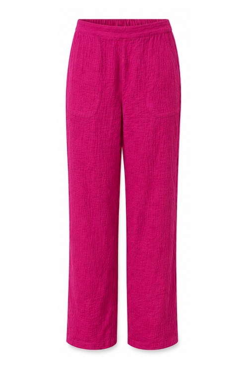 Pantaloni roz drepti din muselina