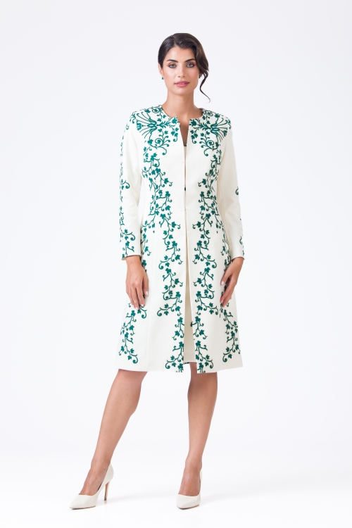 Pardesiu ivory subtire imprimat floral