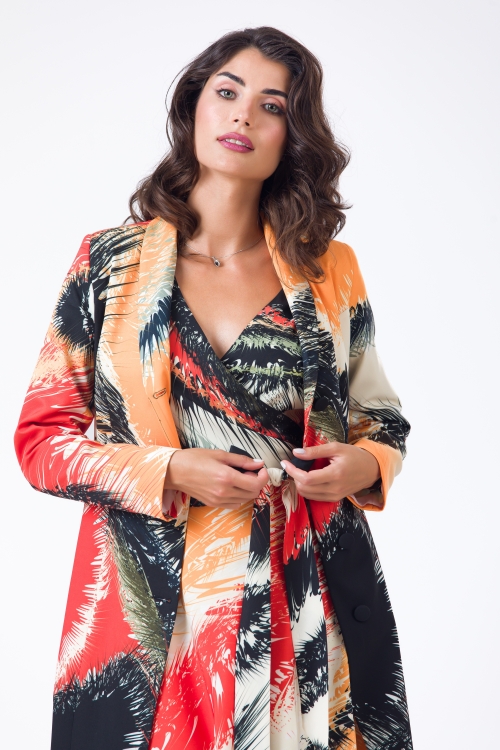 Pardesiu subtire imprimat multicolor AW24 - Img 2