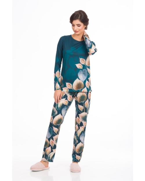Pijamale de dama cu imprimeu floral CMD1430 - Img 1