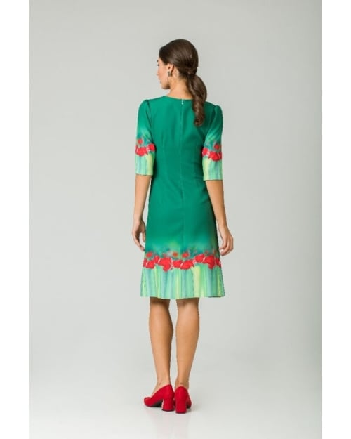 Rochie casual cu maneca imprimata digital floral MACI CMD200 - Img 6
