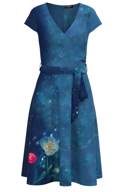 Rochie casual de vara cu maneca scurta si imprimeu floral CMD2474 - Img 2