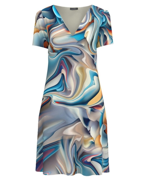 Rochie casual de vara imprimata multicolor SS24