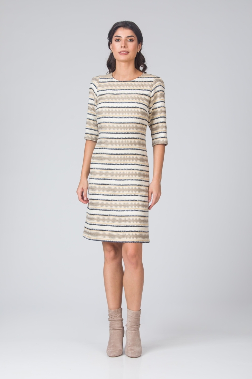 Rochie casual evazata imprimata Aztec - Img 2