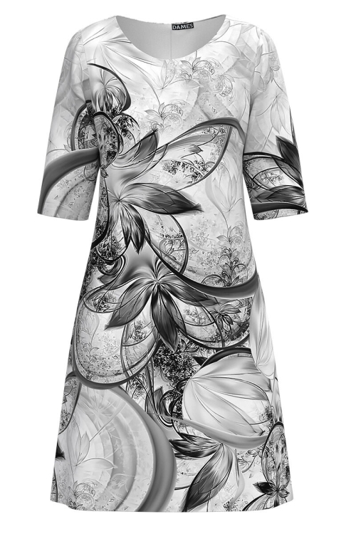 Rochie casual imprimata cu model floral CMD3769