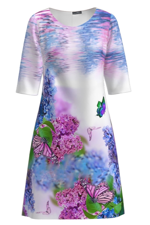 Rochie casual multicolora imprimata digital