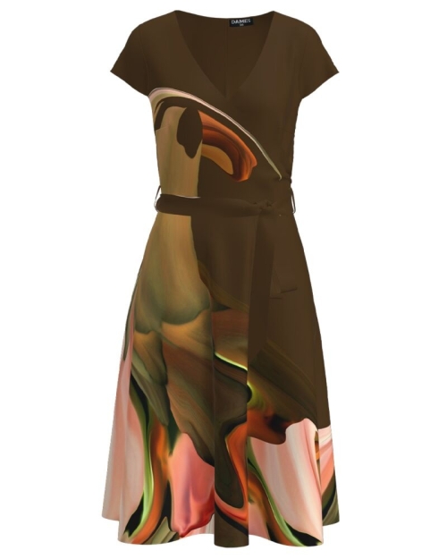 Rochie clos eleganta de vara imprimata digital CMD1187 - Img 1