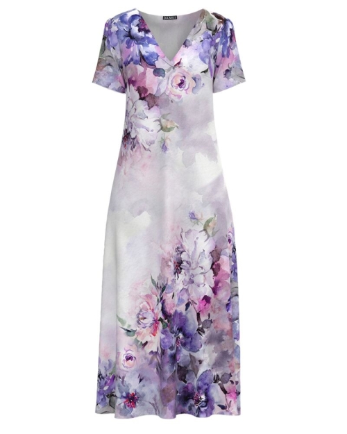 Rochie de vara lunga cu buzunare imprimata cu model floral Multicolor CMD2824
