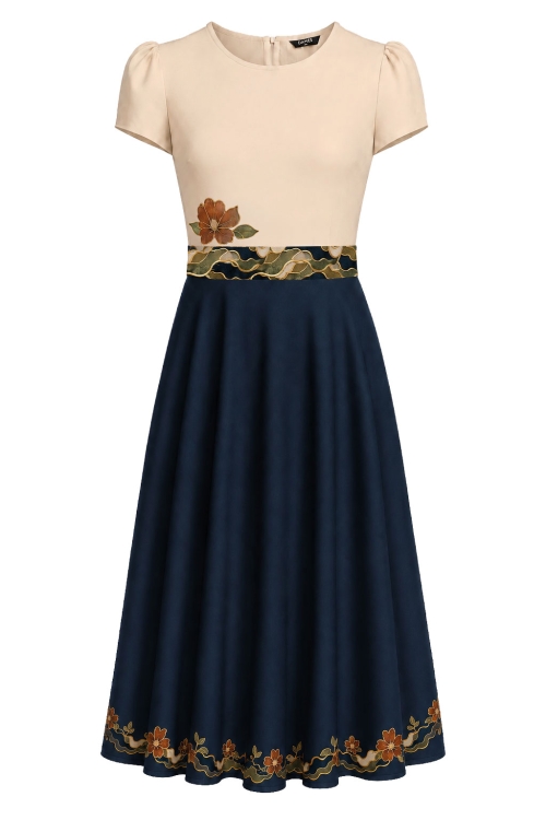 Rochie eleganta cu buzunare Taina Florilor