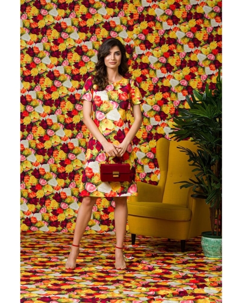 Rochie evazata imprimata digital CMD59 - Img 3