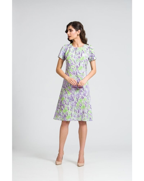 Rochie evazata imprimata digital Lavanda CMD80 - Img 5
