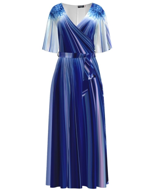 Rochie lunga eleganta de seara imprimata digital CMD2609