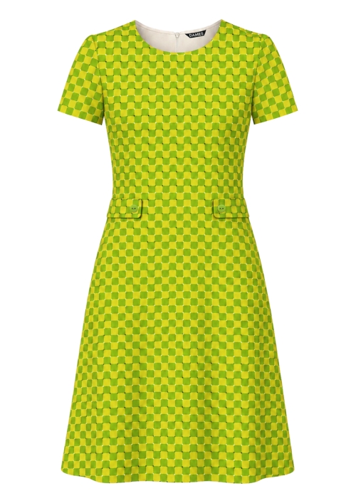 Rochie vernil din crepe cu cordon reglabil Lime Pop