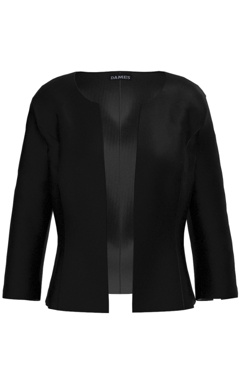 Sacou cambrat din jerse negru