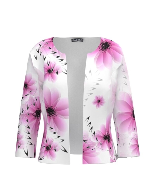 Sacou cambrat imprimat cu model Floral CMD3996