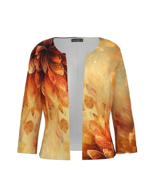 Sacou cambrat imprimat cu model floral CMD4561 - Img 1