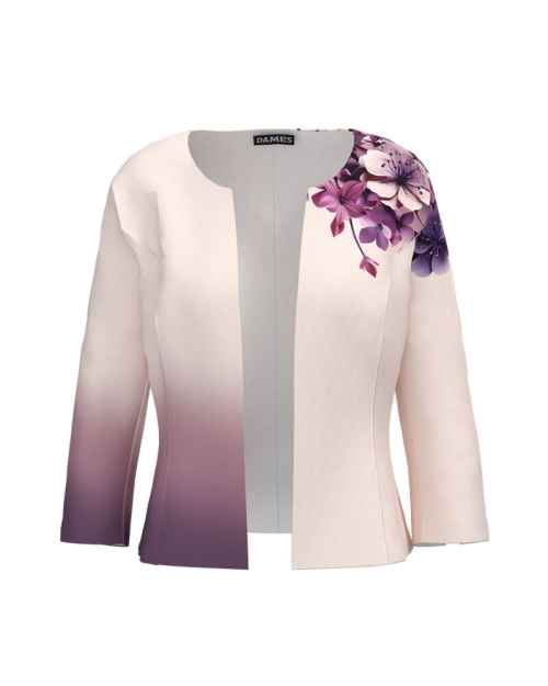Sacou cambrat imprimat cu model floral