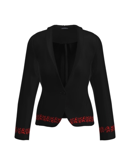 Sacou cambrat imprimat cu model traditional CMD784