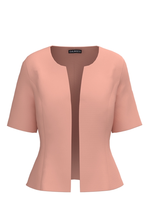 Sacou de vara cu maneca scurta peach