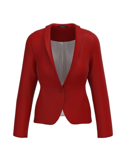 Sacou office rosu caramiziu cambrat imprimat digital CMD3354 - Img 1