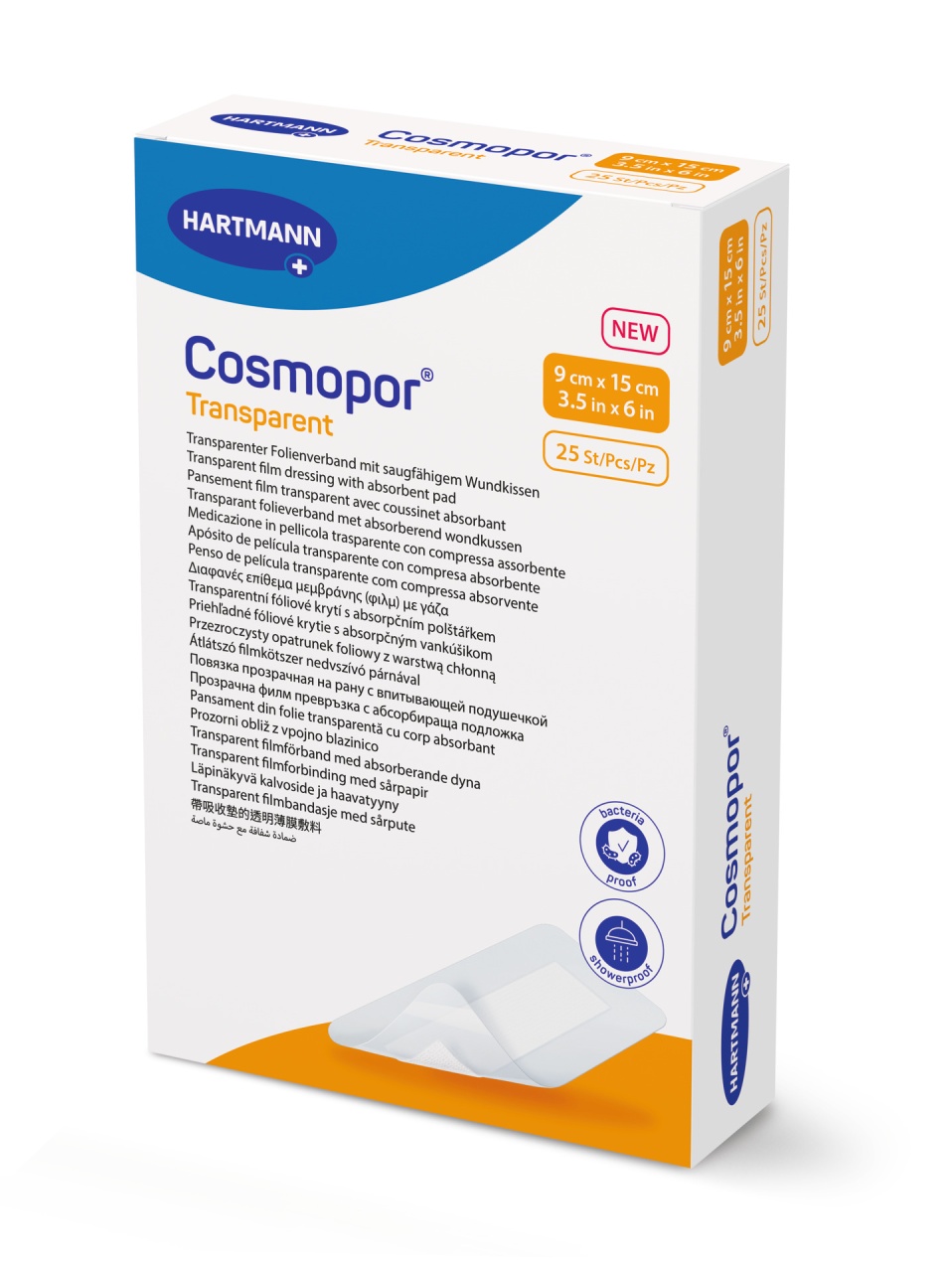 Cosmopor Transparent 9x15 cm, 25 buc – Plasturi Hartmann